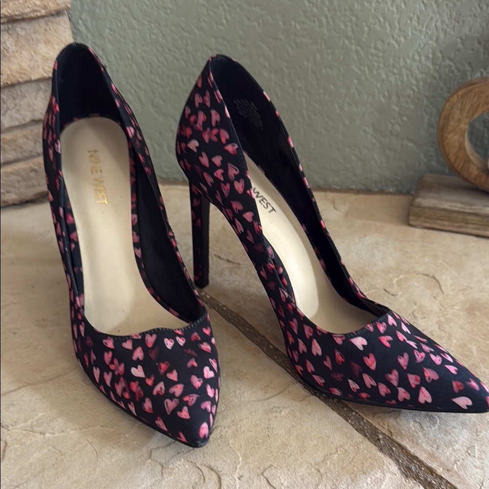 Nine West Black and Pink Stiletto Heels